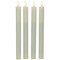 Northlight Set of 4 Solid Cream Flameless LED Constant Wax Taper Candles 9.5"